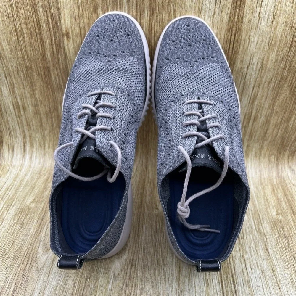 Cole Haan 2.Zerogrand Stitchlite Men's Size 10 Oxford Grey Dress Shoes‎ C27565